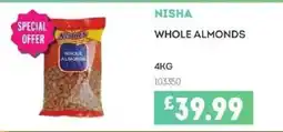 Bestway NISHA Whole almonos offer
