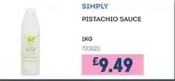 Bestway SIMPLY Pistachio sauce offer