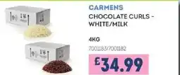 Bestway CARMENS Chocolate curls - white/milk offer