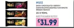 Bestway NUII Dark chocolate & berry/ caramelomacadamia/coconut& indian mango offer