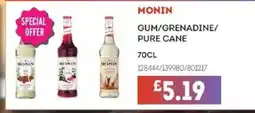 Bestway MONIN Gum/grenadine/ pure cane offer