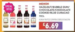 Bestway MONIN Hazelnut/bubble gum/ chocolate/chocolate cookie/blue curacao offer