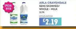 Bestway ARLA CRAVENDALE Semi skimmed/ whole - milk offer
