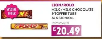 Bestway LION/ROLO Milk/milk chocolate & toffee tube offer