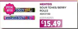 Bestway MENTOS Sour tones/berry rolls offer