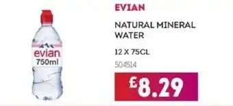 Bestway EVIAN Natural mineral water offer