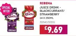 Bestway RIBENA Juice drink - blackcurrant/ strawberry offer