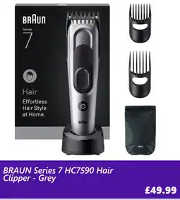 Currys PC World BRAUN Series 7 HC7590 Hair Clipper - Grey offer