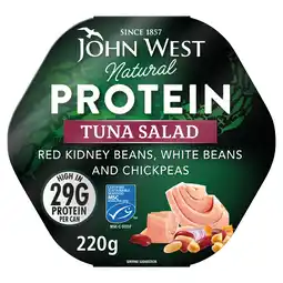 Iceland John West Natural Protein Tuna Salad With Red Kidney Beans, White Beans and Chickpeas 220g offer