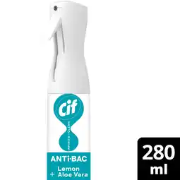 Iceland Cif Infinite Clean Lemon & Aloe Vera Anti-Bac Cleaner Spray 280 ml offer
