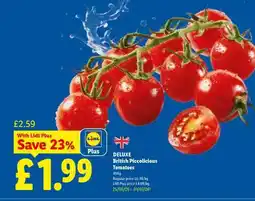 Lidl DELUXE British Piccolicious Tomatoes offer