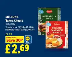 Lidl Milbona Baked Cheese offer