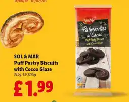 Lidl Sol & Mar Puff Pastry Biscuits with Cocoa Glaze offer