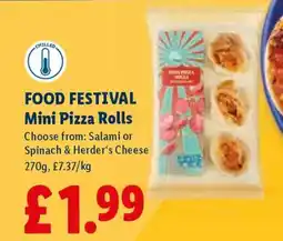 Lidl FOOD FESTIVAL Mini Pizza Rolls offer