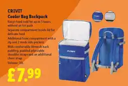 Lidl CRIVIT Cooler Bag Backpack offer