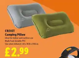 Lidl CRIVIT Camping Pillow offer
