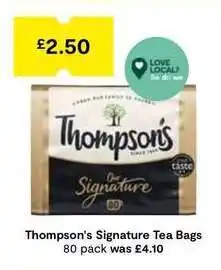SuperValu Thompson's Signature Tea Bags offer