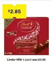 SuperValu Lindor Milk 4 pack offer