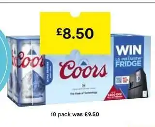 SuperValu Coors 10 pack offer