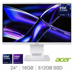 Costco Acer S24-B, Intel Core Ultra 5, 16GB RAM, 512GB SSD, 24 Inch All in One Desktop PC, DQ.BSBEK.001 offer