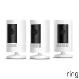 Costco Ring Battery Stick Up Cam 3 Pack in White offer