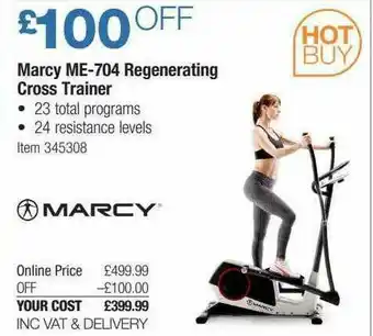 Costco Marcy Regenerating Cross Trainer offer