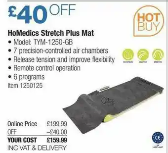 Costco Homedics Stretch Plus Mat offer