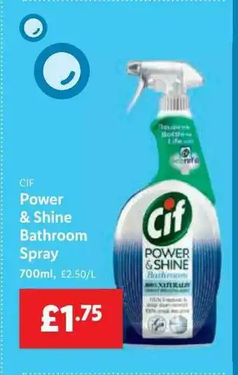 Lidl Power & Shine Bathroom Spray offer