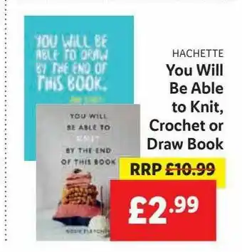 Lidl You Will Be Able To Knit, Crochet Or Draw Book offer