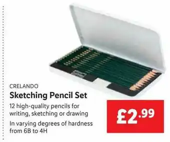 Lidl Sketching Pencil Set offer