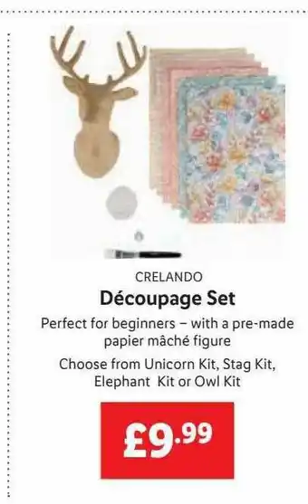 Lidl Découpage Set offer