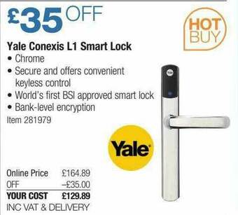 Costco Yale Conexis L1 Smart Lock offer