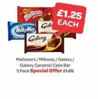 Spar Matlesers Milkway Galaxy Galaxy Caramel Cake Bar 5 Pack offer