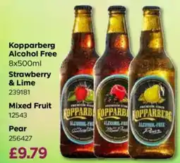 Bestway Kopparberg Alcohol Free, Strawberry & Lime, Mixed Fruit and Pear offer