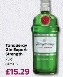 Bestway Tanqueray Gin Export Strength offer