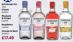 Bestway Edinburgh Gin Classic Rhubarb & Ginger Raspberry Orange & Basil offer