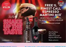 Bestway Tia Maria Coffee Liqueur offer