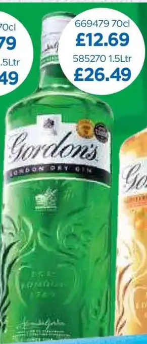 Bestway Gordon's London Dry Gin 70cl offer