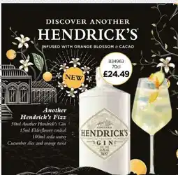 Bestway Hendrick’s Gin offer