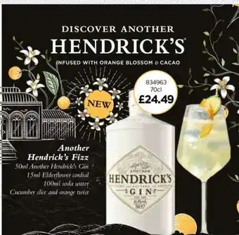 Bestway Hendrick’s Gin offer