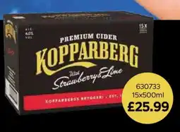 Bestway Kopparberg Premium Cider with Strawberry & Lime offer
