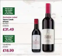 Bestway Yarra Creek Shiraz 6x75cl offer