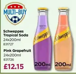 Bestway Schweppes Tropical Soda / Pink Grapefruit offer