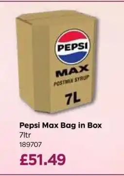 Bestway Pepsi Max Bag in Box offer