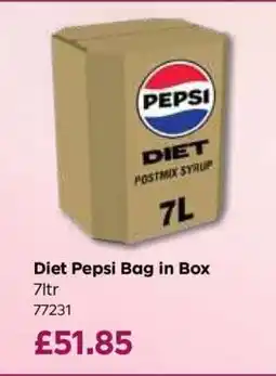 Bestway Diet Pepsi Bag in Box offer