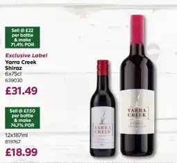 Bestway Yarra Creek Shiraz offer