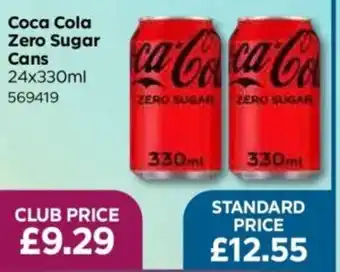 Bestway Coca Cola Zero Sugar Cans offer