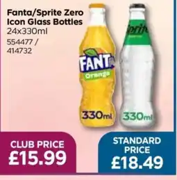 Bestway Fanta/Sprite Zero Icon Glass Bottles offer