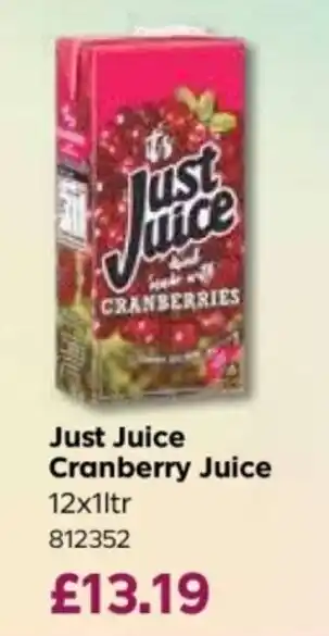 Bestway Just Juice Cranberry Juice offer
