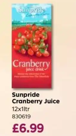 Bestway Sunpride Cranberry Juice offer